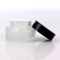 30ml Frosted cosmetic glass container glass eye cream jar with plastic screw cap